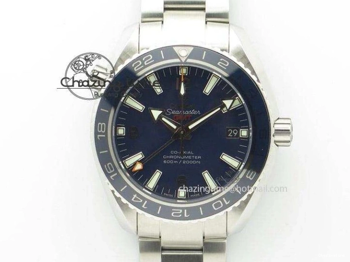 1224 Planet Ocean 600M ‘Tai Chi’ GMT 43.5mm VSF 1:1 Best Edition Black White Ceramic Bezel and Dial on SS Bracelet A8906 Super Clone Durable 7732